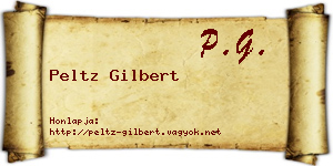 Peltz Gilbert névjegykártya